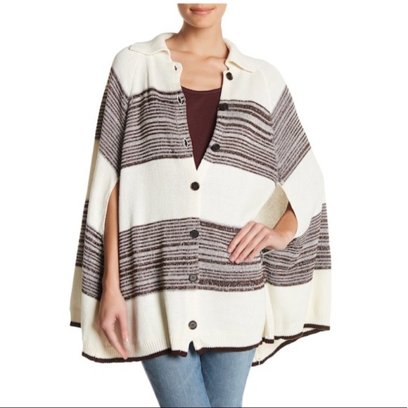 Michael Stars Sweaters - Michael Stars Collar Cape Knit Poncho